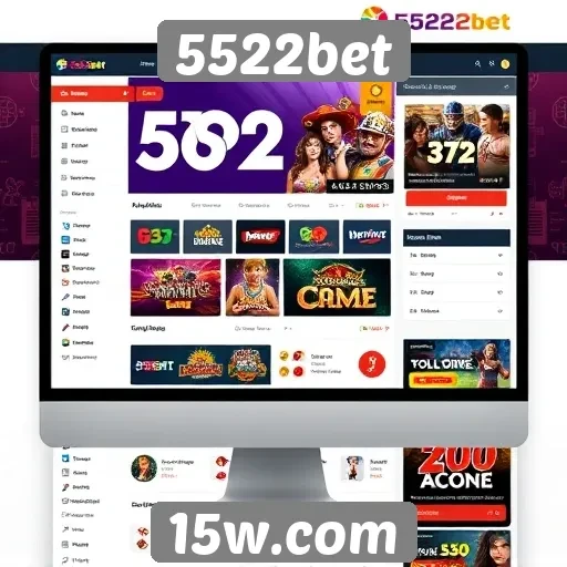 Avaliação da interface do site 5522bet